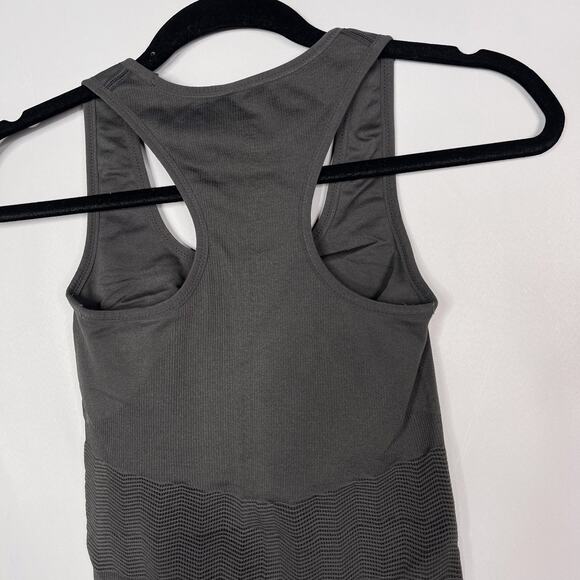 Adidas Stella McCartney XS Charcoal Gray Seamless Racerback Tank Top Scoop Neck - Picture 8 of 14